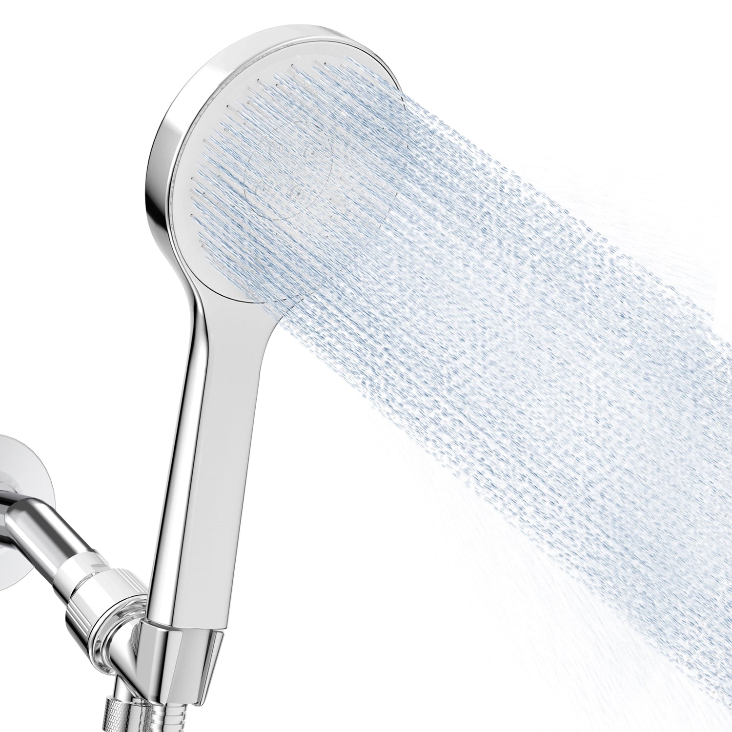 Elevate your shower routine with the JOMOO 3-function shower head, featuring adjustable spray settings for a refreshing experience. The sleek design and adjustable bracket offer convenience and flexibility, making it a perfect addition to any bathroom.