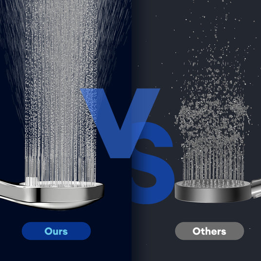 The JOMOO shower head utilizes air-in technology to provide superior high-pressure performance. It efficiently rinses away soap and refreshes your body quickly, offering a luxurious shower experience that outperforms standard shower heads.