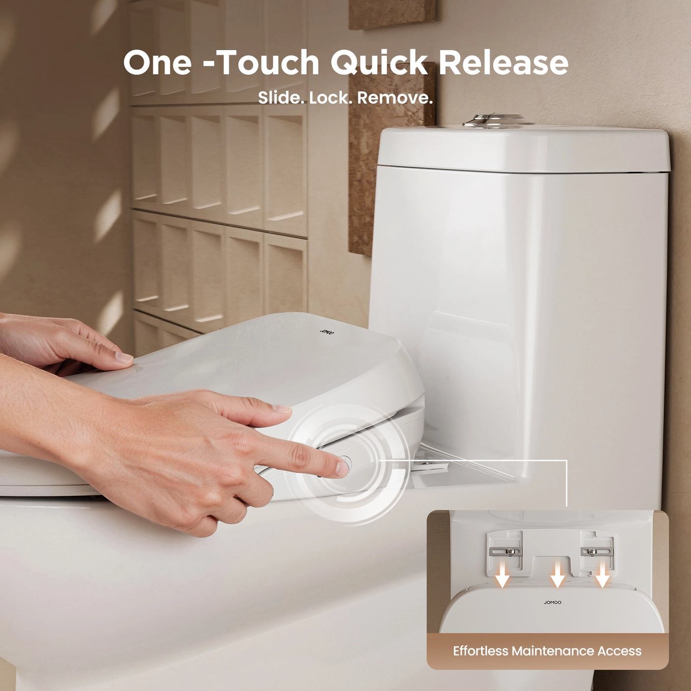 JOMOO Smart Bidet Toilet Seat - One-Touch Quick Release (ZE001-A)
