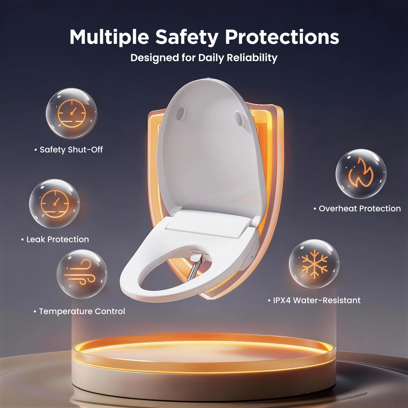 JOMOO Smart Bidet Toilet Seat with Multiple Safety Protections (ZE001-A)
