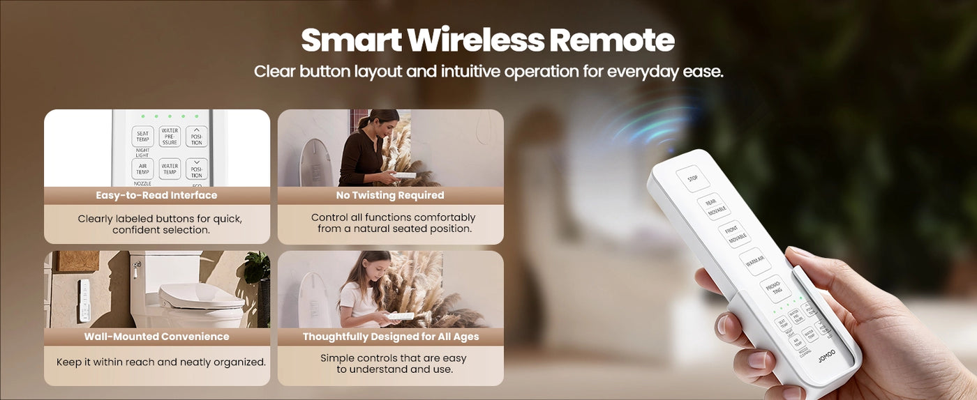 JOMOO Smart Bidet Toilet Seat with Smart Wireless Remote (ZE001-A)