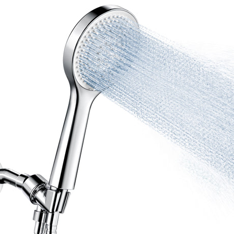 The JOMOO handheld showerhead offers 5 spray settings for a customizable shower experience. It features a built-in power spray for a more intense wash. Easy to install and use, this showerhead enhances your daily shower routine with its high-pressure performance.