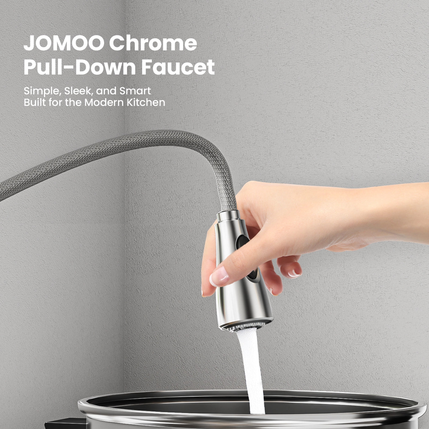 Jomoo Chrome Pull-Down Faucet