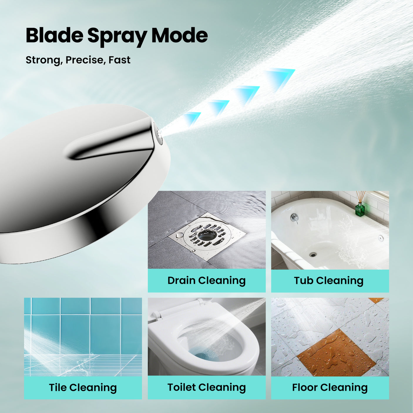 Jomoo Handheld Shower Head with Blade Spray Mode (S001016-2C01-ID11)