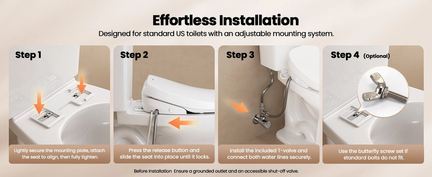 The Effortless Installation of JOMOO Smart Bidet Toilet Seat (ZE001-A)