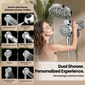 JOMOO Magnetic Shower System with 8" Rainfall Shower Head & Handheld Shower