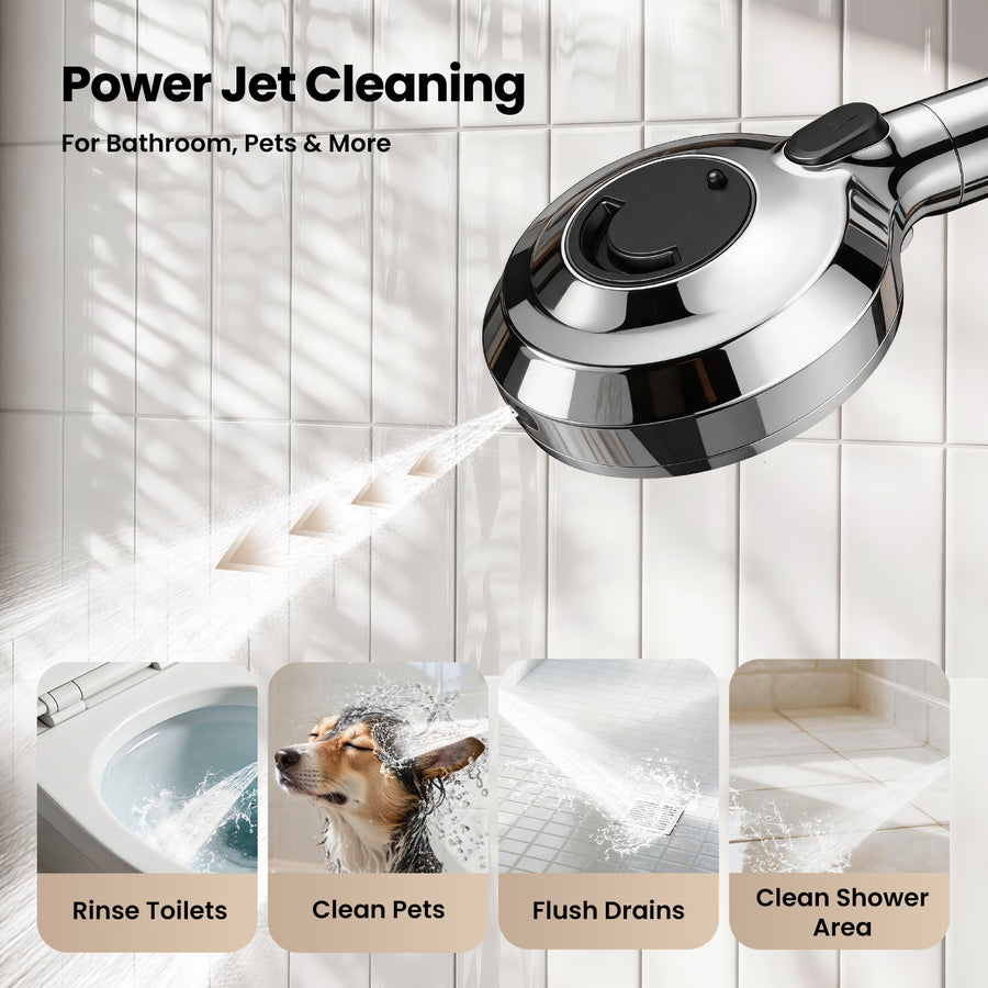 JOMOO Magnetic Handheld Shower Head with Filter – 4 Spray Modes