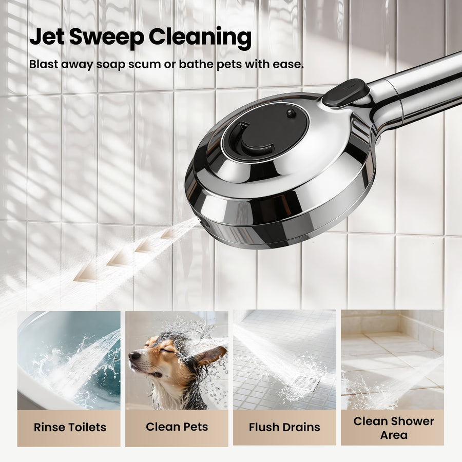 JOMOO Magnetic Shower System with 8" Rainfall Shower Head & Handheld Shower