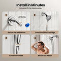 JOMOO Magnetic Handheld Shower Head with Filter – 4 Spray Modes
