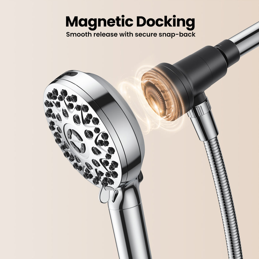 JOMOO Magnetic Handheld Shower Head with Filter – 4 Spray Modes