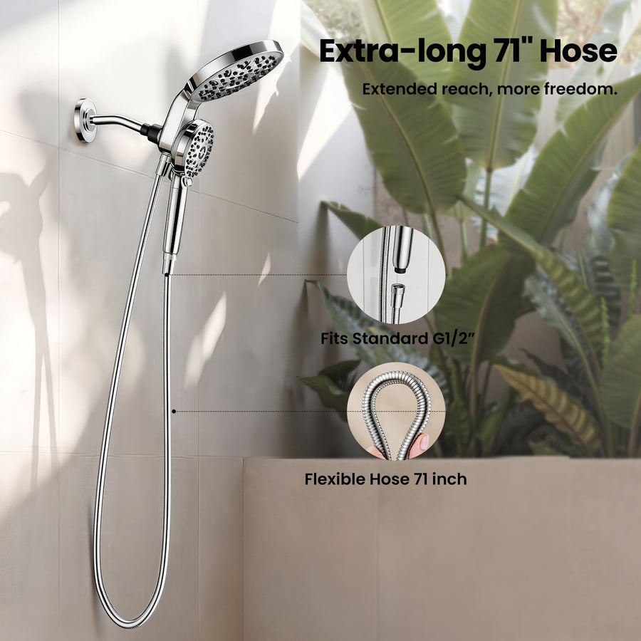 JOMOO Magnetic Shower System with 8" Rainfall Shower Head & Handheld Shower