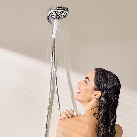 JOMOO Handheld Shower Head with 10 Spray Modes & 71" Stainless Steel Hose