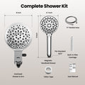 JOMOO Magnetic Shower System with 8" Rainfall Shower Head & Handheld Shower