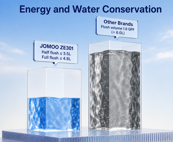 Dual Flush for Smarter Water Use.