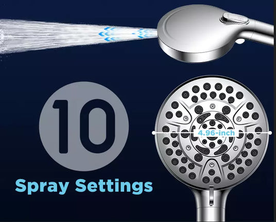 a wide coverage area, enhancing the bathing experience. 