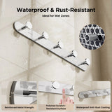JOMOO 2 Pack Heavy Duty Adhesive Wall Hooks, Chrome (P9352G5-ABG1-ID11)    - Waterproof & Rust-Resistant