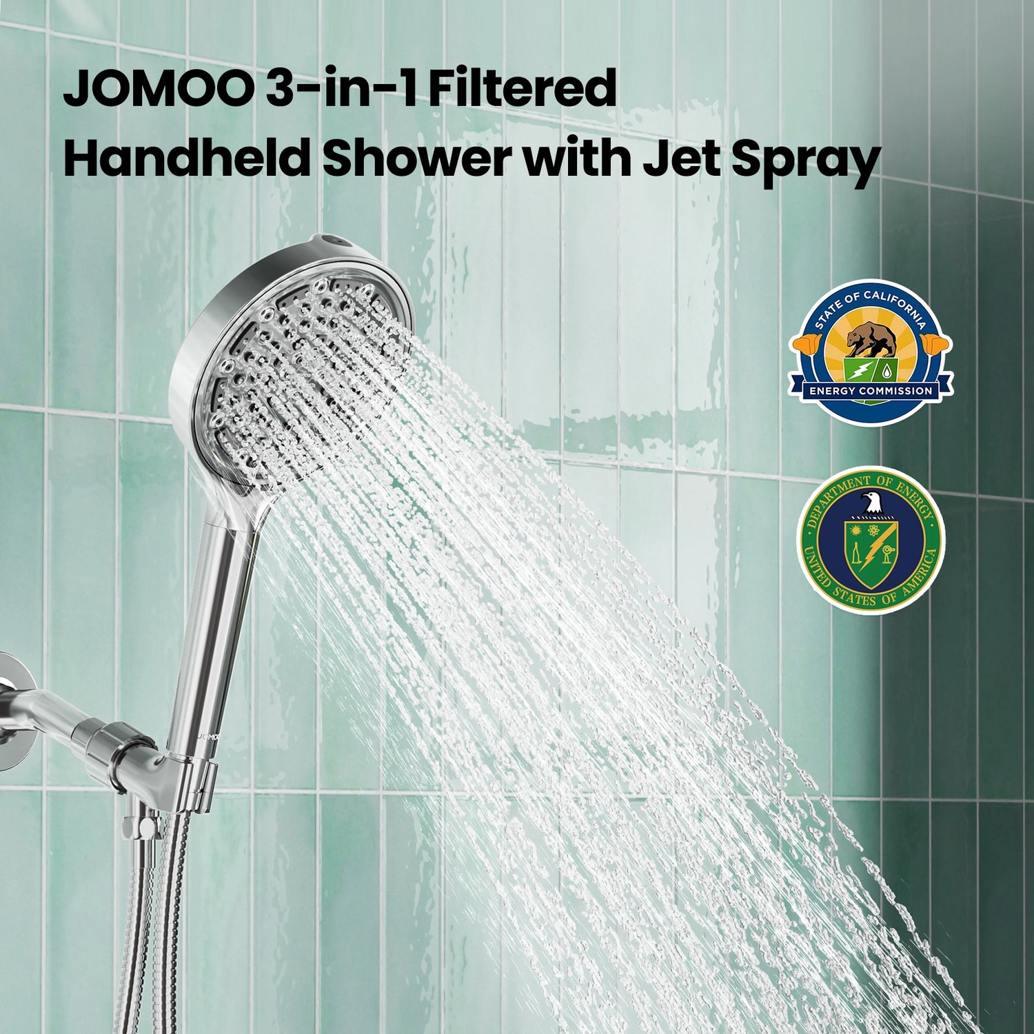 JOMOO 6 Setting High Pressure Handheld Showehead with 3 in 1 Filter