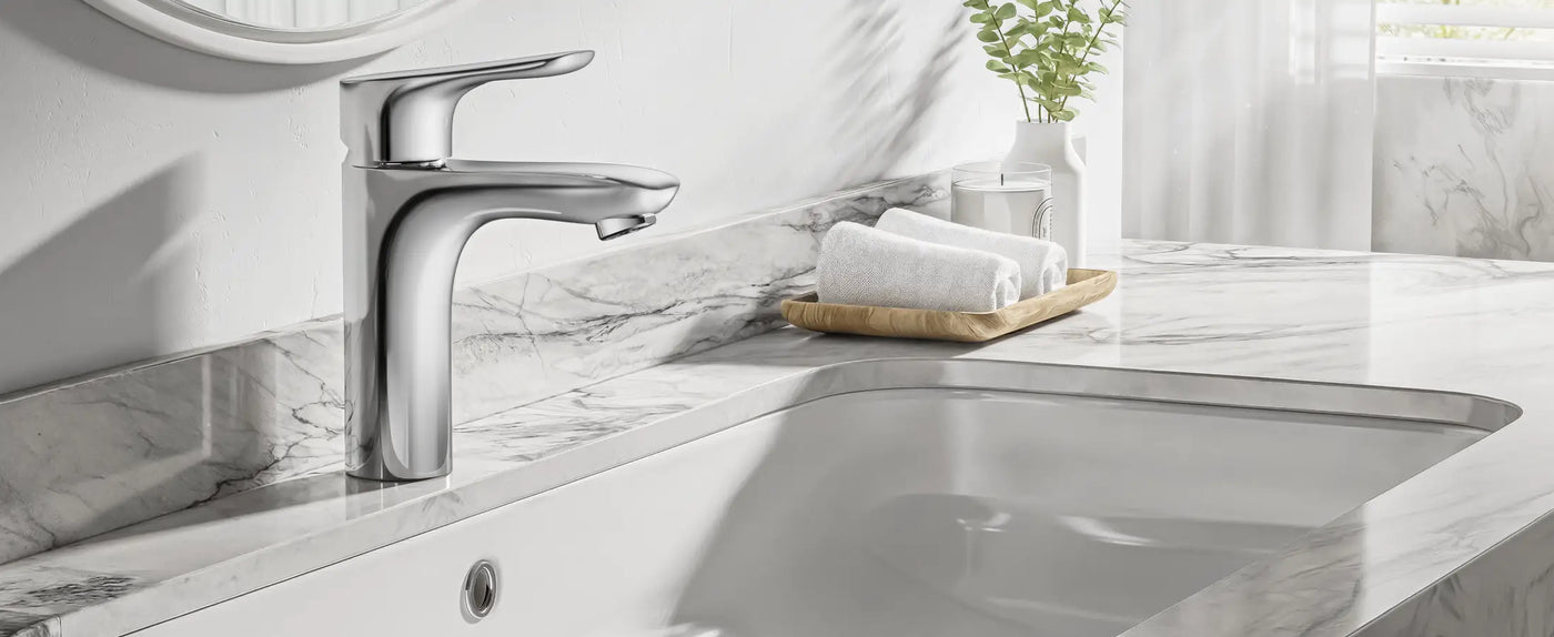 JOMOO Chrome Single Handle Bathroom Sink Faucet (32775-556-1B-ID11)