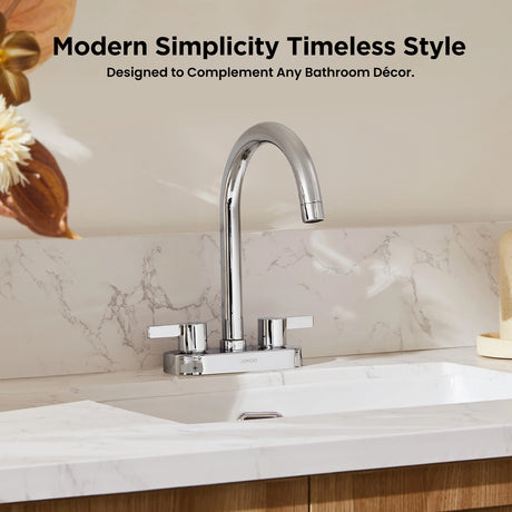 JOMOO Modern Simplicity Timeless Style Two Handle Bathroom Faucet  (22079-775/1B-ID11)