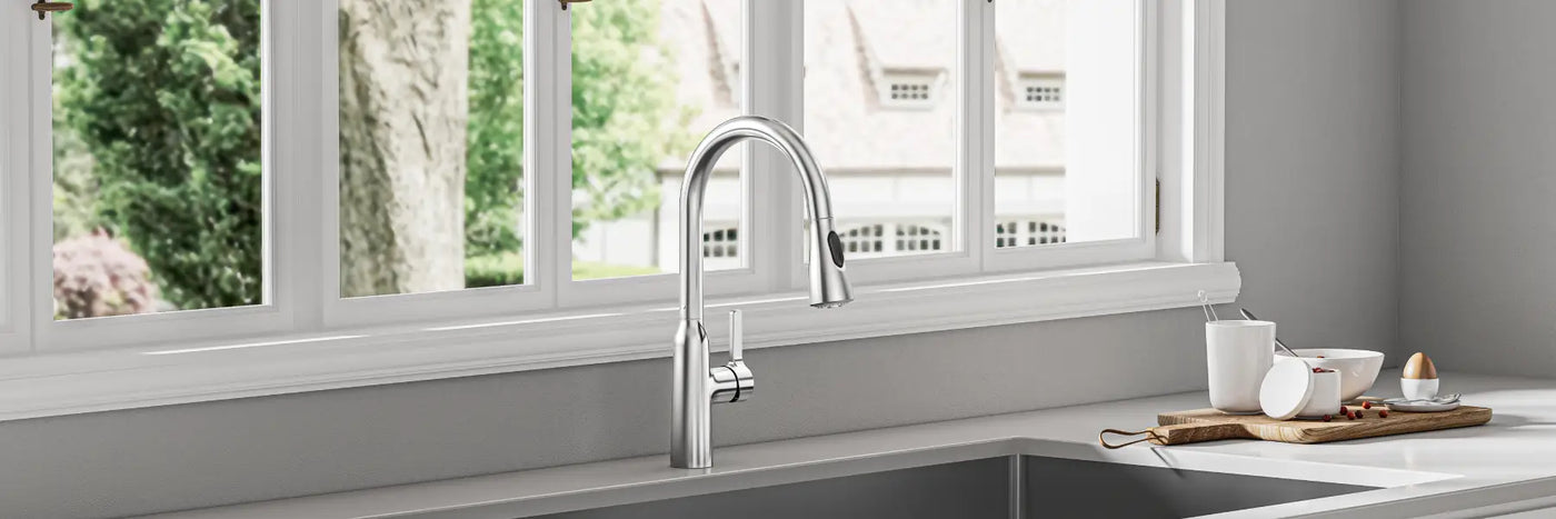 JOMOO Pull Down Stainless Steel Kitchen Faucet 02