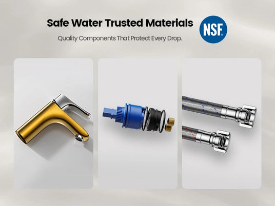JOMOO Single Handle Bathroom Faucet uses safe water-trusted materials (32775-556/1B-ID11)