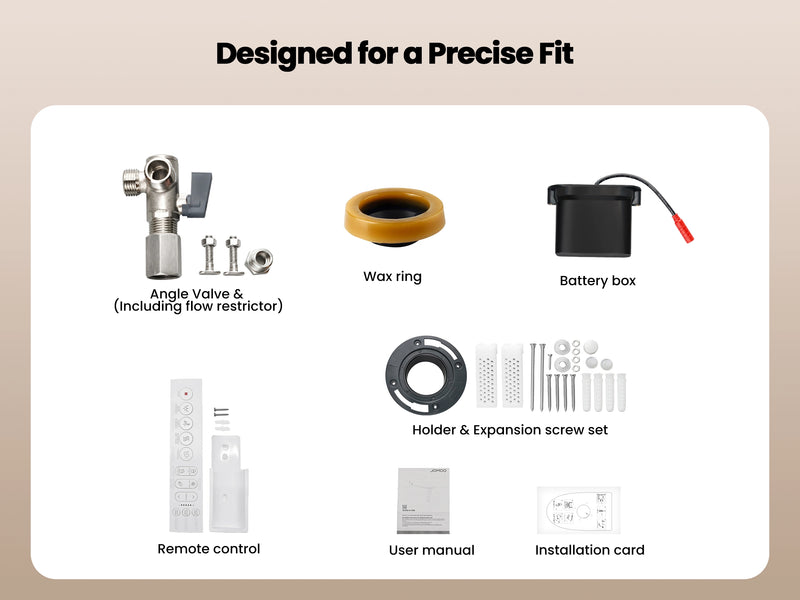 
JOMOO Smart Toilet Tankless - Designed for a Precise Fit (ZE302-A-305)