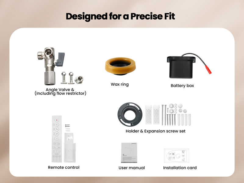 JOMOO Smart Toilet with Tank - Designed for a Precise Fit (ZE301-A-305) 