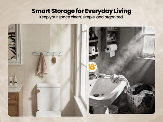 JOMOO Versatile Adhesive Wall Hooks - Smart Storage for Everyday Living (P9352G5)