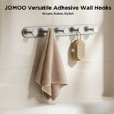 JOMOO Versatile Adhesive Wall Hooks, Brushed Nickel (P9352G5-7CG-ID11) 