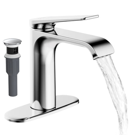 JOMOO Waterfall Single Handle Bathroom Sink Faucet (32776-750/1B-ID11)
