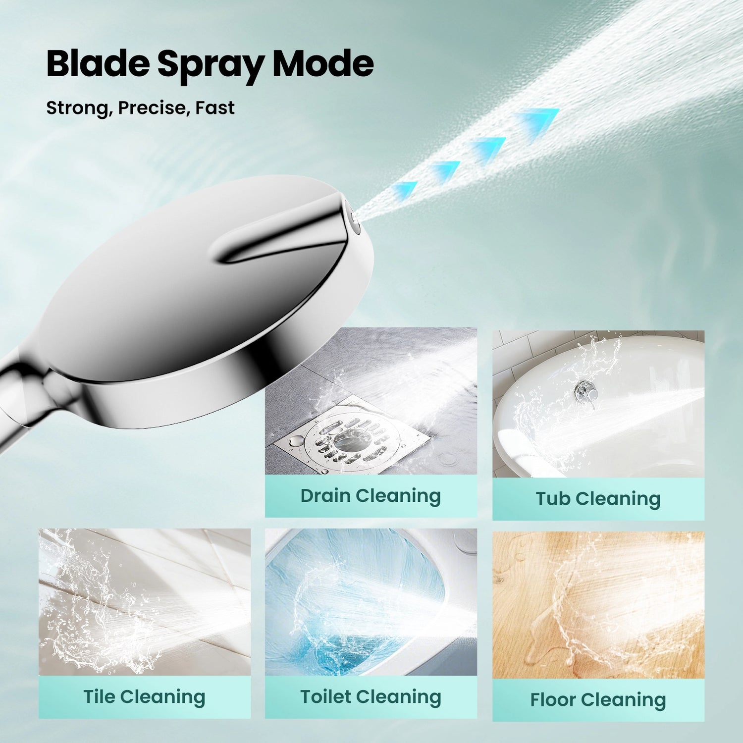 Jomoo Handheld Shower Head with Blade Spray Mode