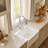 JOMOO Chrome Pull Down Kitchen Faucet, Dual Mode Single Handle Sink Faucet
