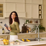 JOMOO Brushed Nickel Kitchen Faucet with Pull Down Sprayer, Single Handle Stainless Steel Sink Tap, Dual Mode