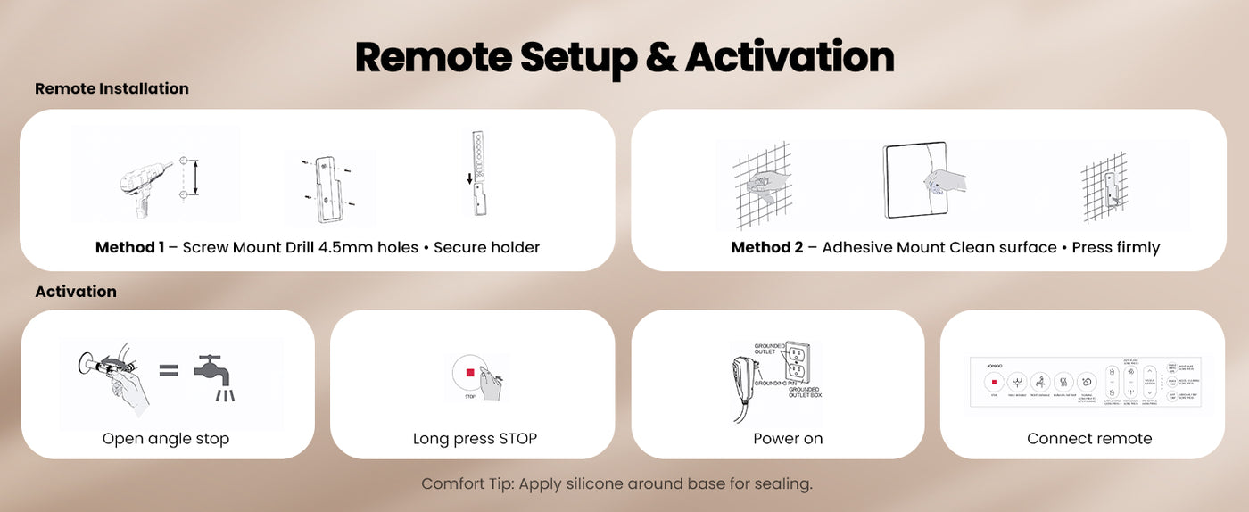 Remote Setup & Activation of JOMOO Smart Toilet with Tank (ZE301-A-305) 1464 × 600