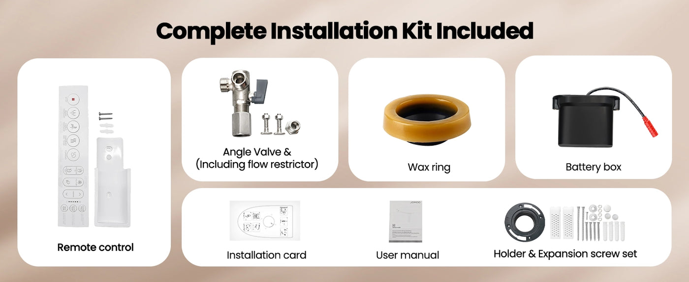 The Complete Installation Kit of JOMOO Smart Toilet with Tank (ZE301-A-305) 1464 × 600