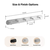 The Size of JOMOO 2 Pack Heavy Duty Adhesive Wall Hooks,Brushed Nickel (P9352G5-7CG-ID11) 