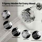 Use JOMOO 5 Spray Modes Showerhead for Every Mood