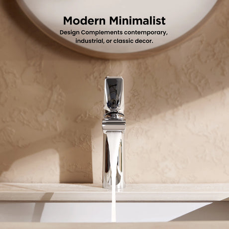 With a sleek minimalist look, this JOMOO Waterfall Bathroom Sink Faucet complements modern, industrial, and classic bathroom décor. (32776-750/1B-ID11)